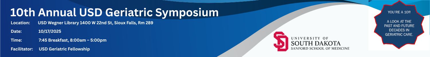 10th Annual USD Geriatric Symposium Banner